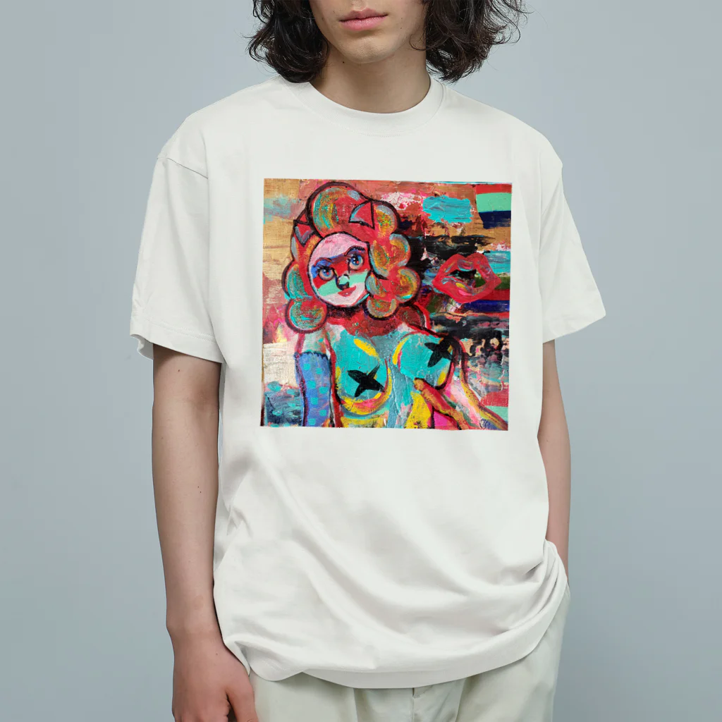 airi-satoの18禁バージョンドラァグクイーンキャット Organic Cotton T-Shirt