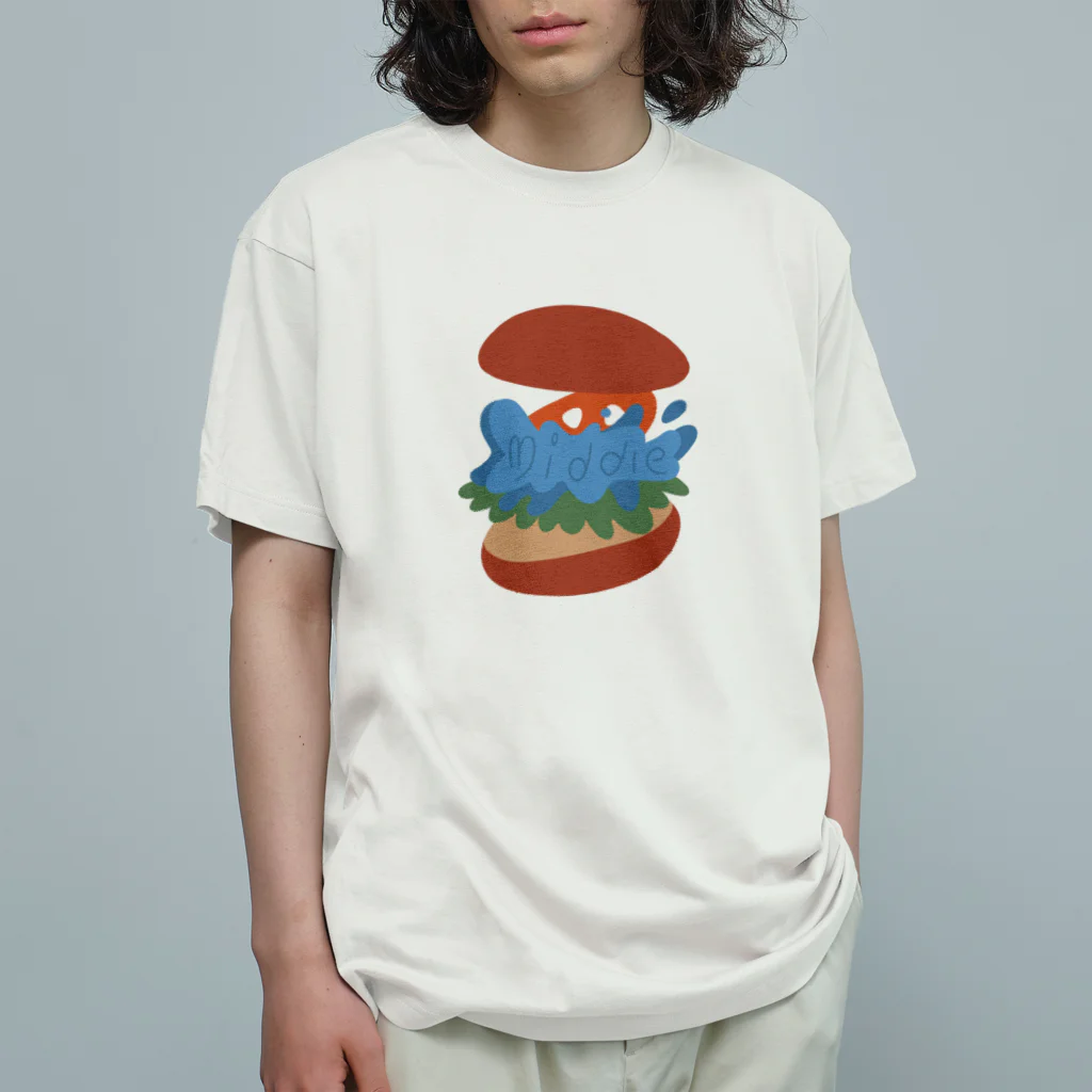 青木たつやの「あおき展」のMIDDLE WEDNESDAY オーガニックコットンTシャツ