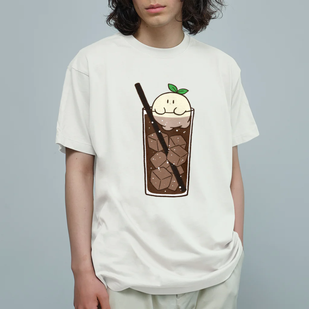 ハコモリストアのコーヒーフロートちゃん Organic Cotton T-Shirt