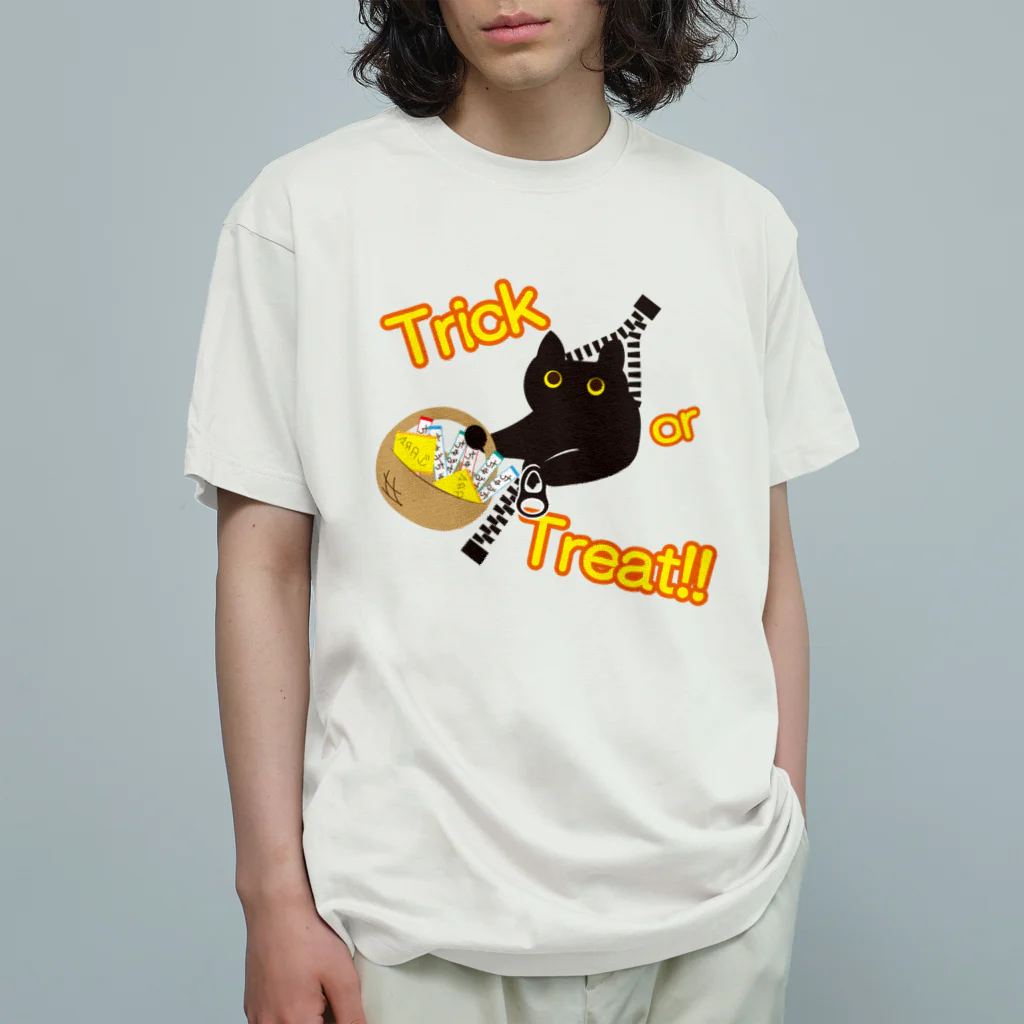 A33の黒猫のトリックオアトリート!!2 Organic Cotton T-Shirt