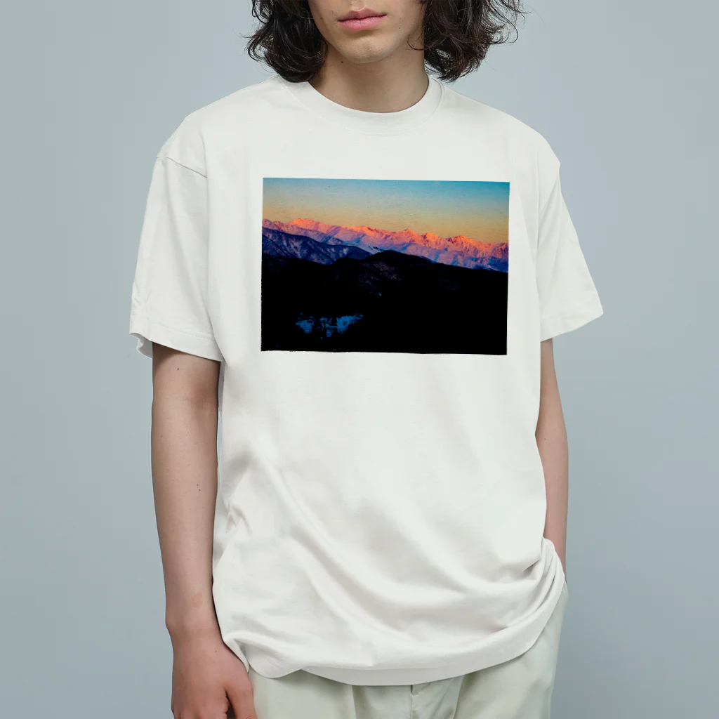 seaのモルゲン北アルプス オーガニックコットンTシャツ