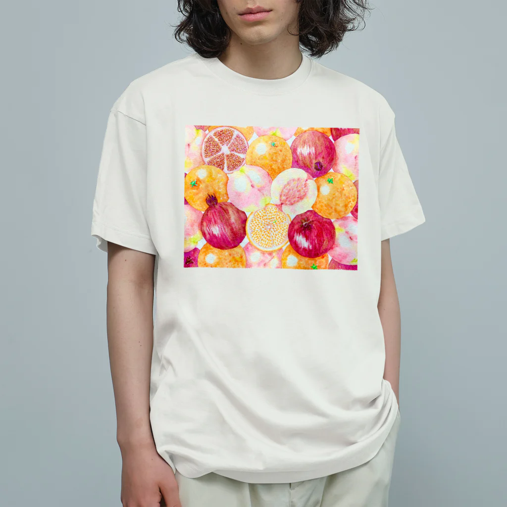 shu-shuの幸運を呼ぶスピリチュアルフルーツ☆「三柑の実」 Organic Cotton T-Shirt