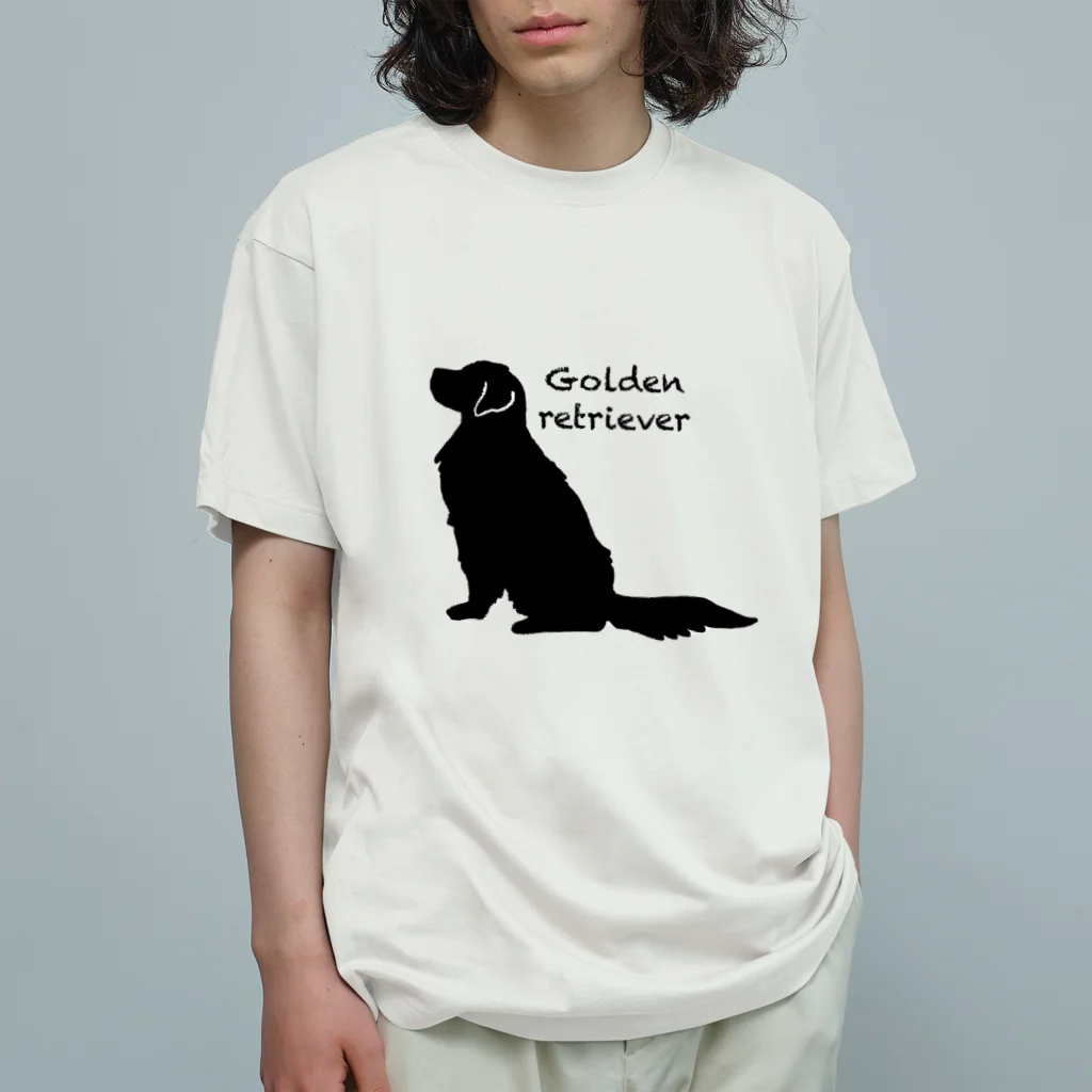 うちのあかりん家のmy dog Golden retriever  オーガニックコットンTシャツ