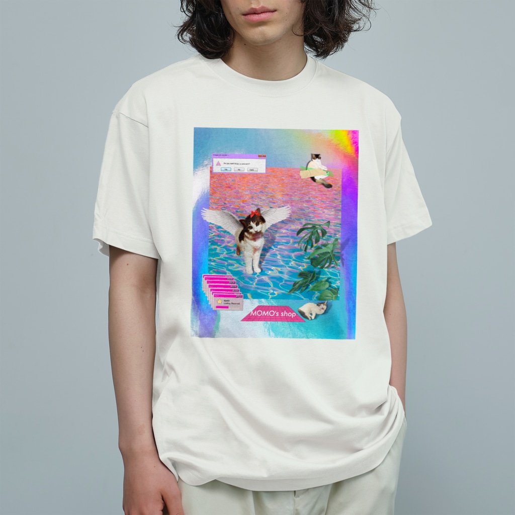 𝙈𝙊𝙈𝙊'𝙨 𝙎𝙝𝙤𝙥のvintage vaporwave Organic Cotton T-Shirt