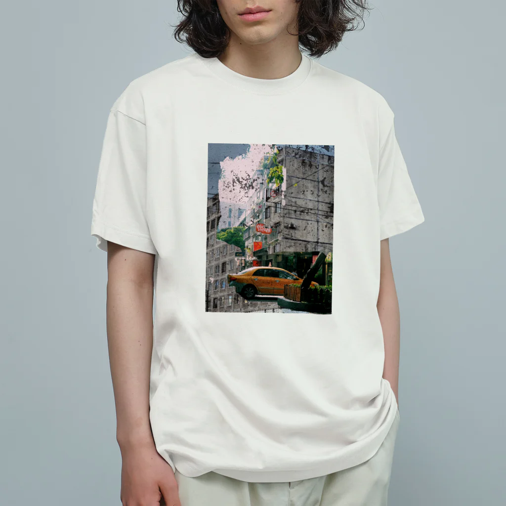 ﾄﾙｺﾞﾚの台湾タクシーコラージュ Organic Cotton T-Shirt