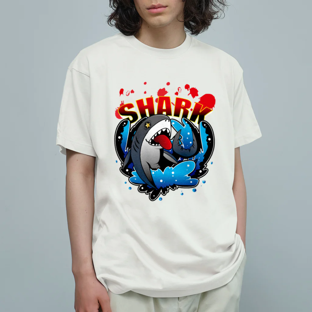 NIWATORITONEKOのサメちゃん Organic Cotton T-Shirt