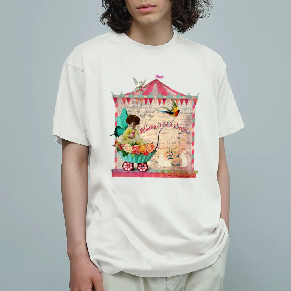 siberia cakeの妖精ちゃん オーガニックコットンTシャツ