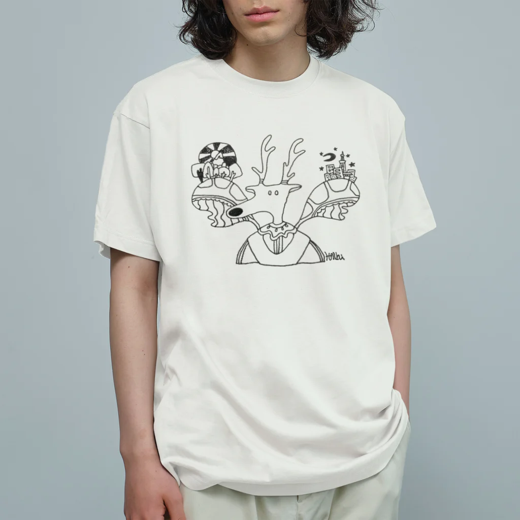 HAL-HIの鹿人 Organic Cotton T-Shirt