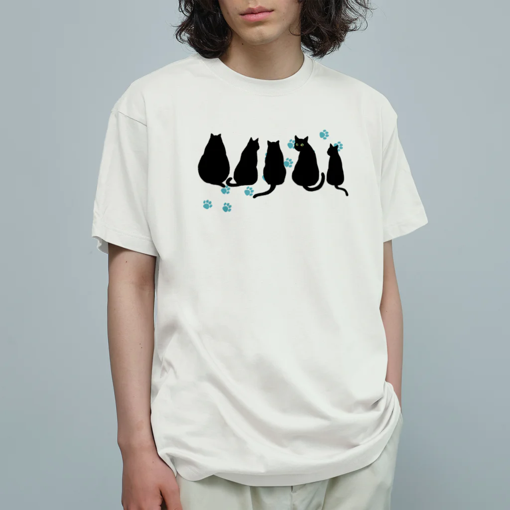 ぽて舗/karoのふりむきネコ オーガニックコットンTシャツ