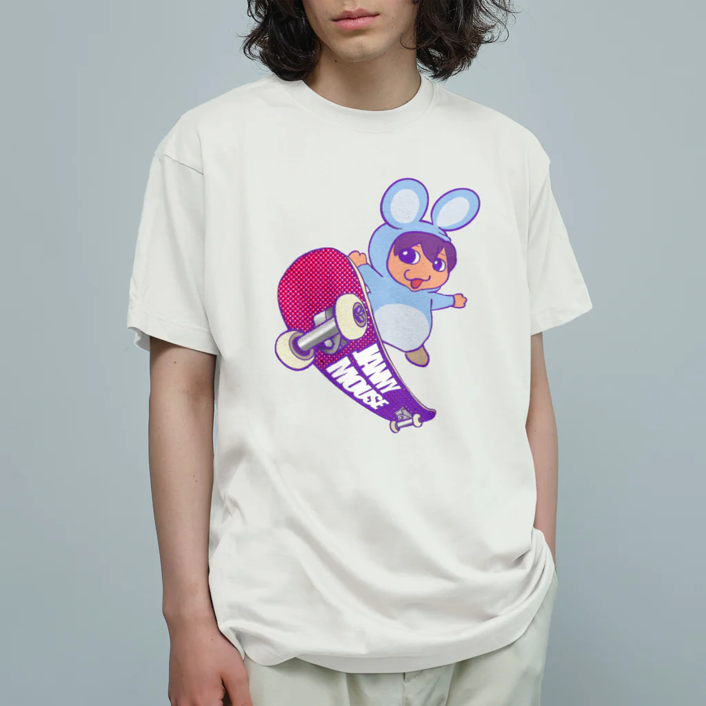 ちくわストリートのスケボーJanny オーガニックコットンTシャツ