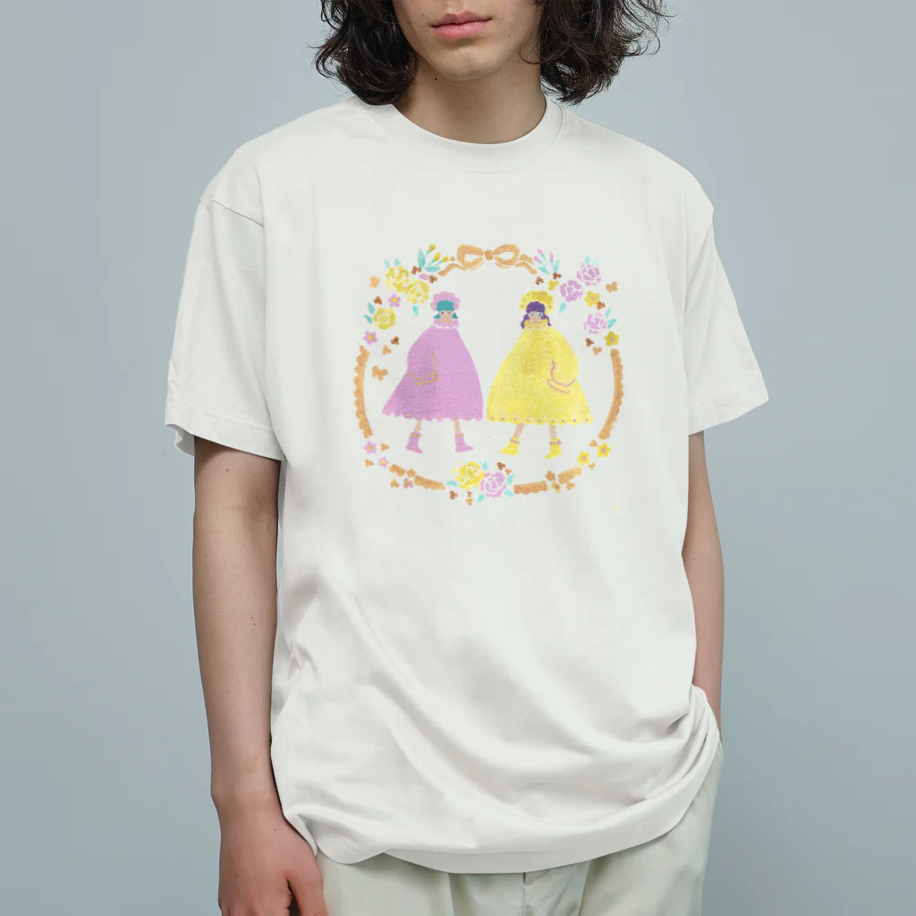 ぼんやり雑貨店のてくてくガールズ Organic Cotton T-Shirt