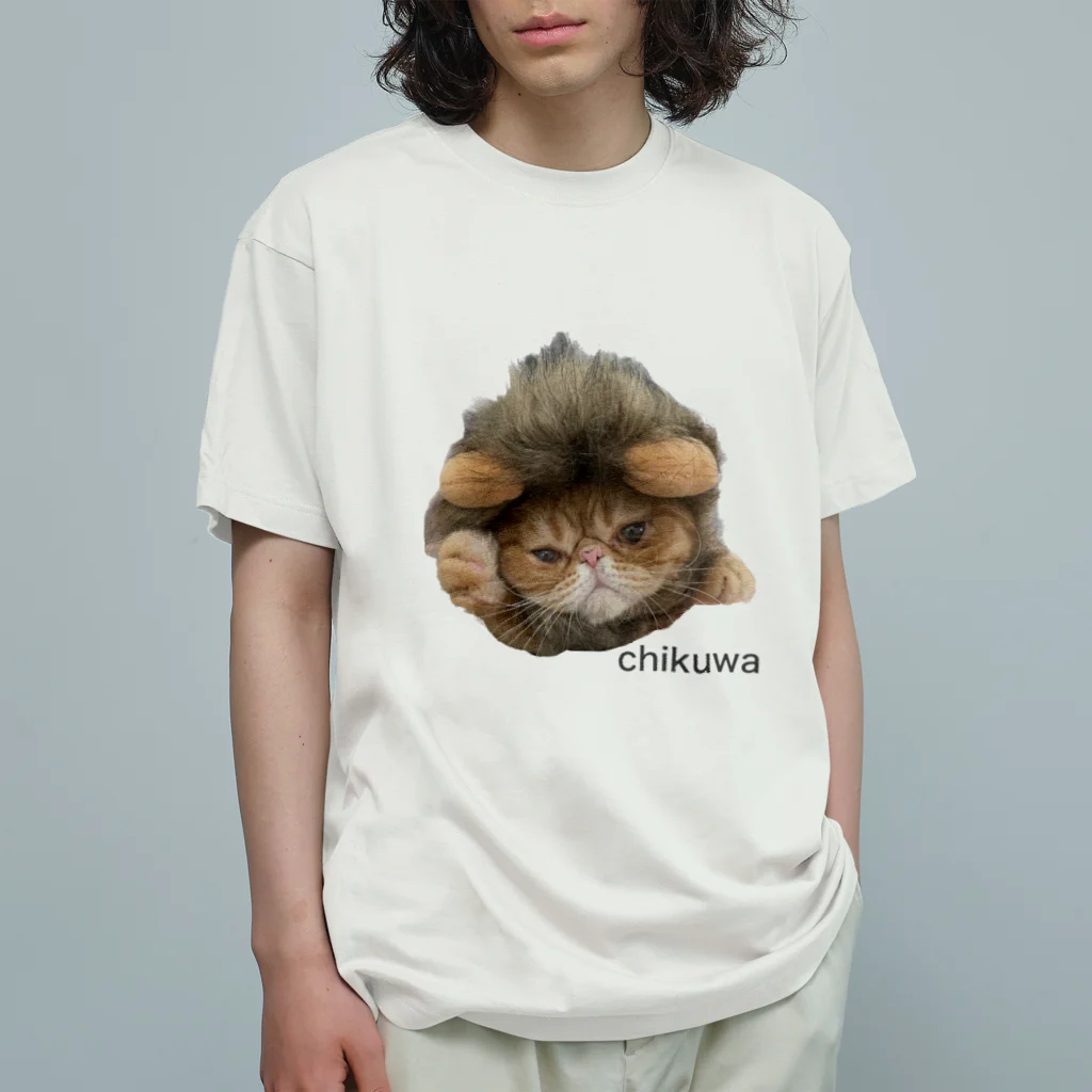 CHIKUWAのライオンちくわ オーガニックコットンTシャツ