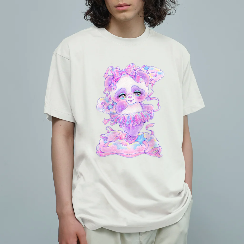 DreamLandの星プリマのバレエパンダちゃん♡ ˚✧₊⁎⁺˳✧༚ Organic Cotton T-Shirt