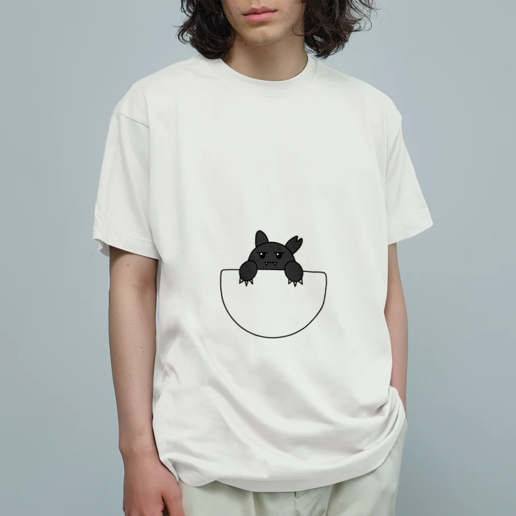 Kickassのポケットに住み着く猫です オーガニックコットンTシャツ