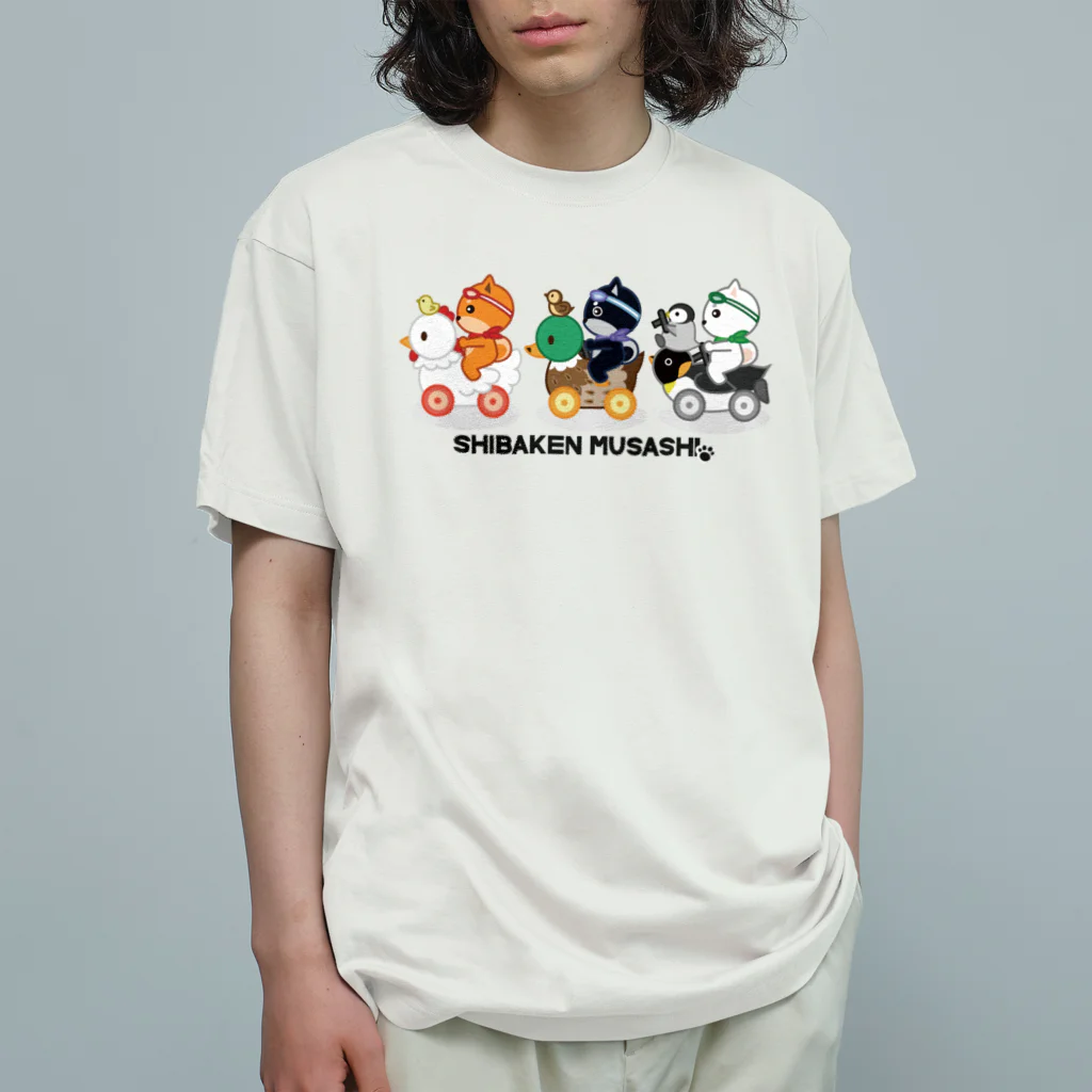 ぶよごんたショップの柴犬「ムサシ」みんなでツーリング Organic Cotton T-Shirt