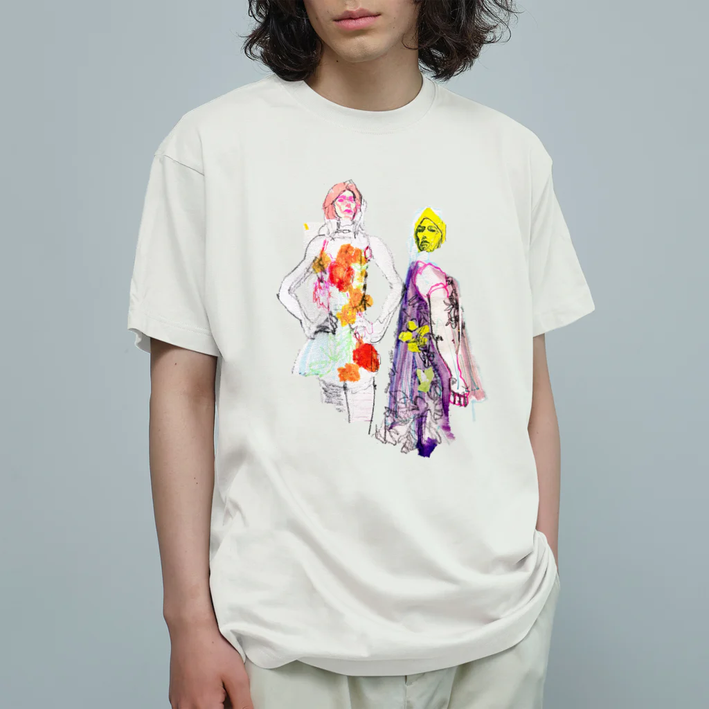 CAUCのflower girls オーガニックコットンTシャツ