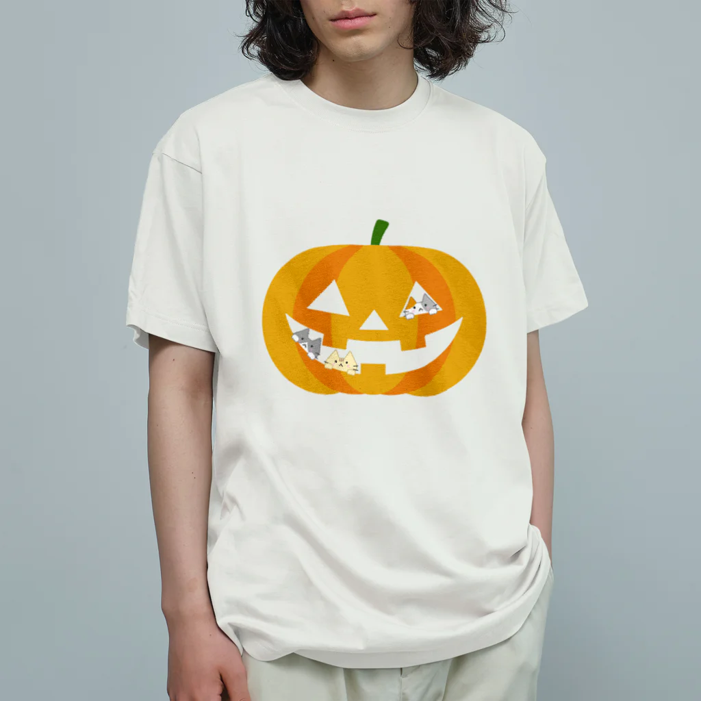 めいぷるのかぼちゃにゃ Organic Cotton T-Shirt