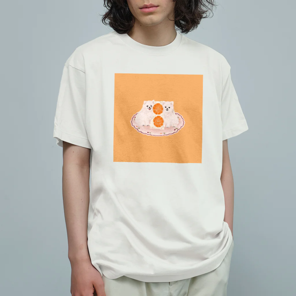 in the eyesのサモエドのフルーツサンド オーガニックコットンTシャツ