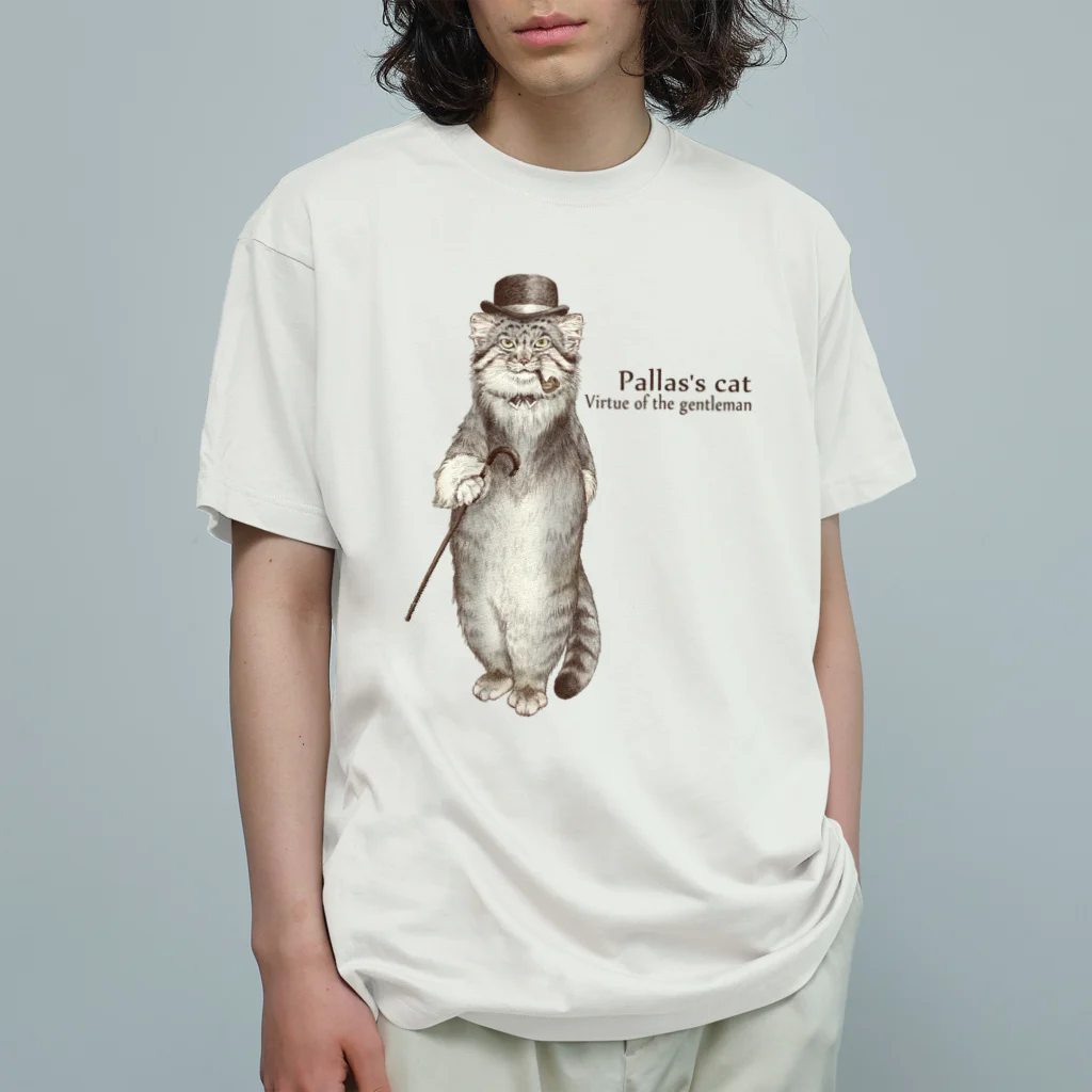 アトリエPTIMOのマヌルネコ紳士 オーガニックコットンTシャツ