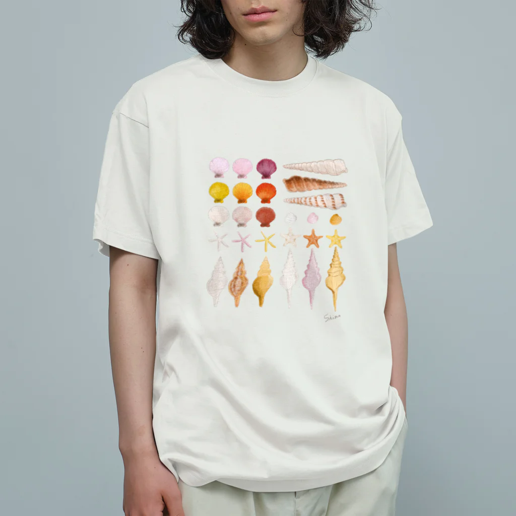 しま✳︎スイーツ/パティシエの貝殻図鑑 Organic Cotton T-Shirt