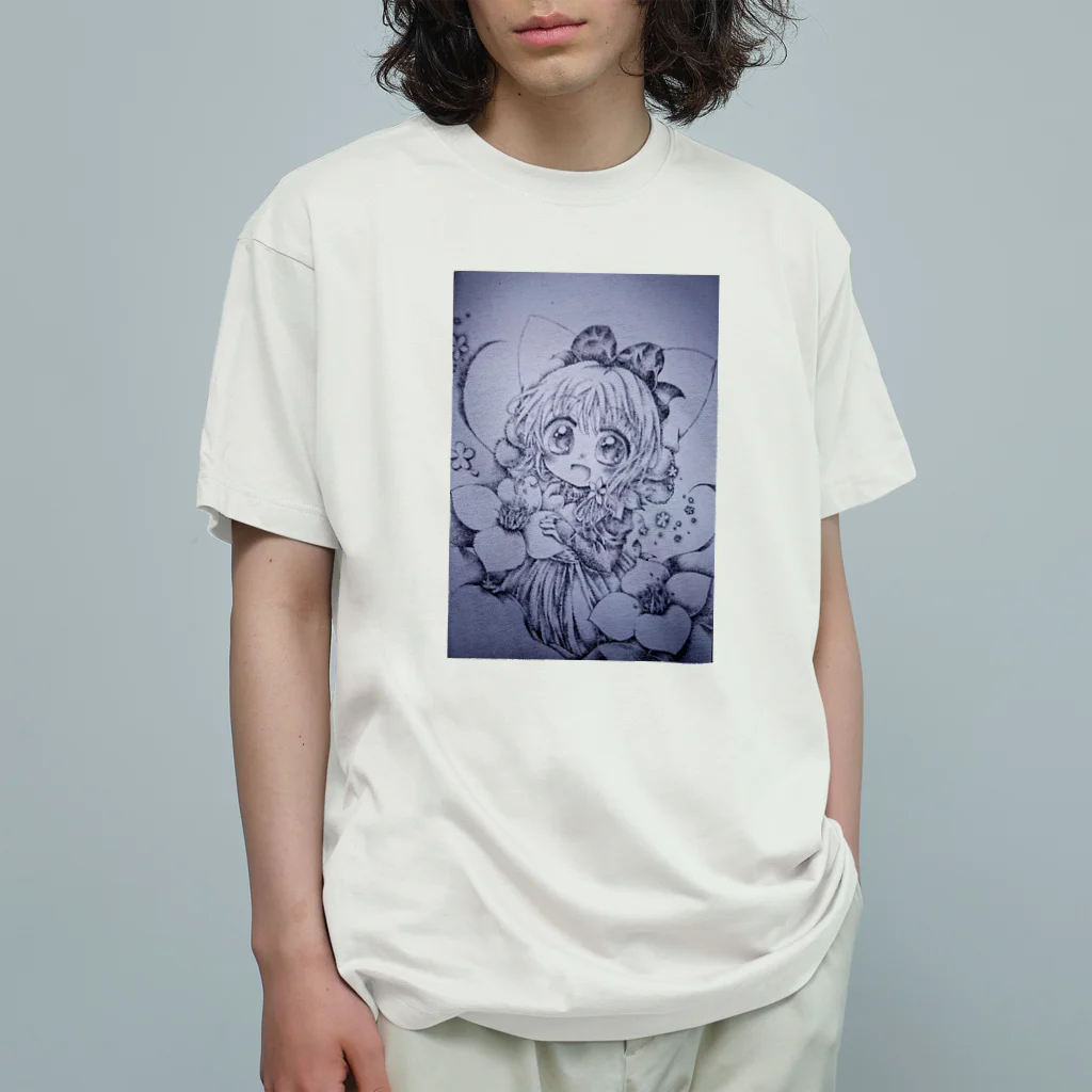 猫又 多座@漫画描き＊の妖精さん。＊ Organic Cotton T-Shirt