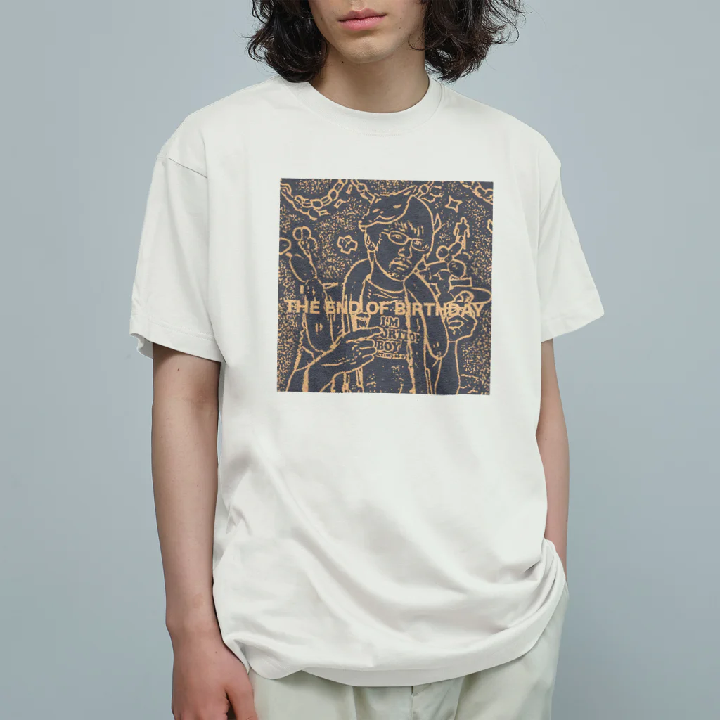 hitonoinuのTHE END OF BIRTHDAY -kuro- オーガニックコットンTシャツ