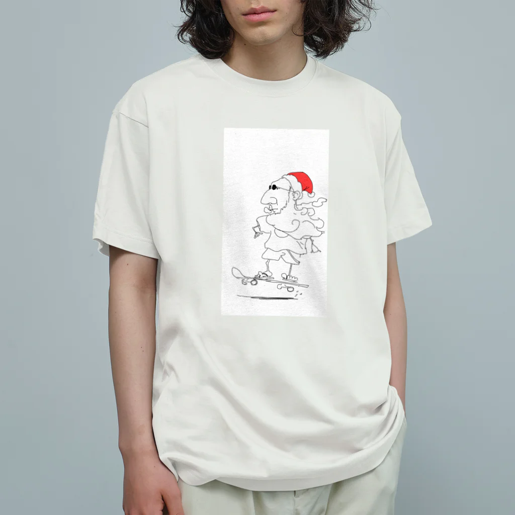 ぱぱぱのあわてんぼうのサンタクロース オーガニックコットンTシャツ