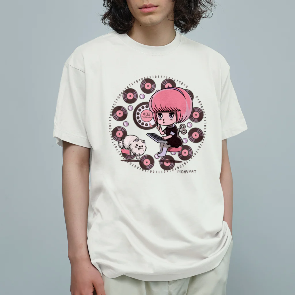 イラスト MONYAAT の働くにゃー Organic Cotton T-Shirt