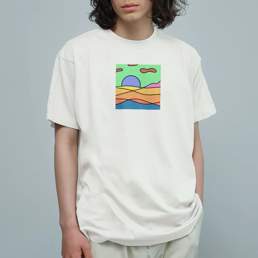 AKANEartの背景 オーガニックコットンTシャツ