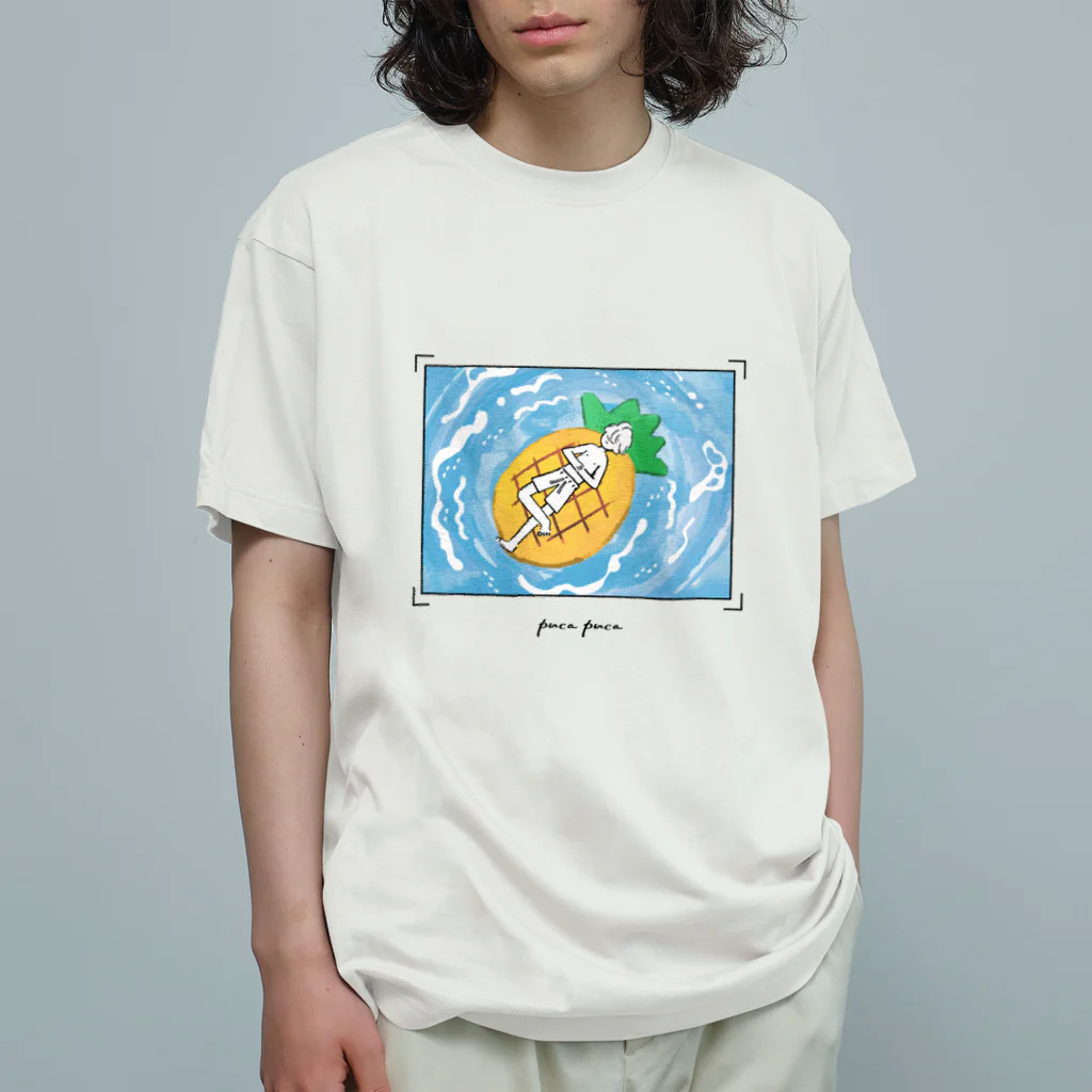 miyoshiの浮き輪ふわりくん（パイン） オーガニックコットンTシャツ