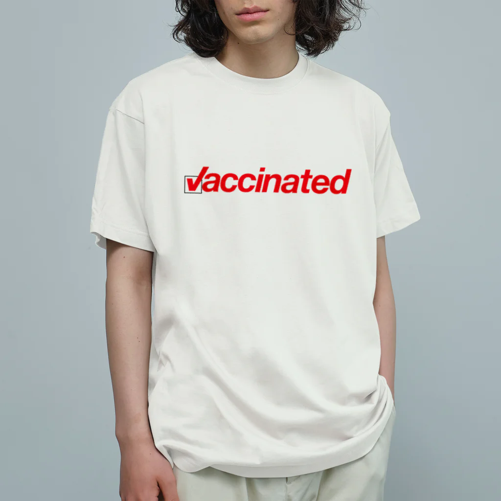 Life of heArtのVaccinated／新型コロンウイルス・ワクチン接種済み Organic Cotton T-Shirt