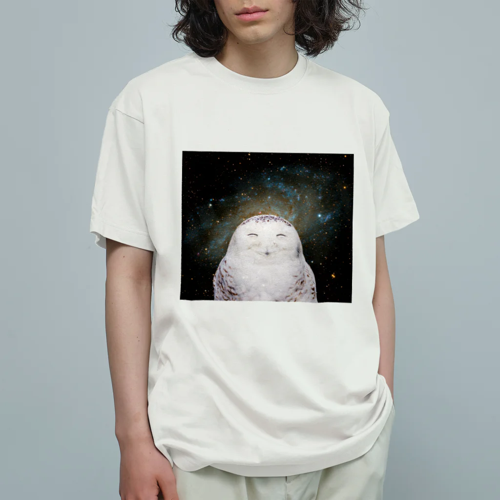 SpaceAnimal -スペースアニマル-の宇宙梟 オーガニックコットンTシャツ