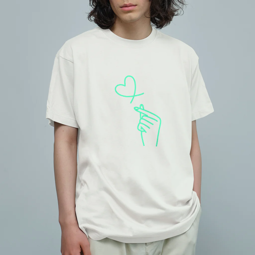 らくがきクオリティのmint green lover Organic Cotton T-Shirt