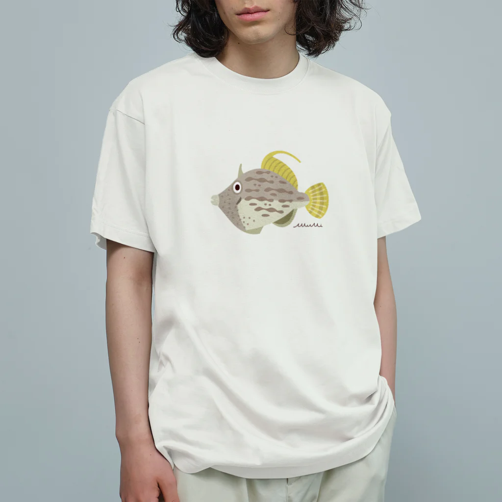 Astrio SUZURI店のカワハギちゃん オーガニックコットンTシャツ