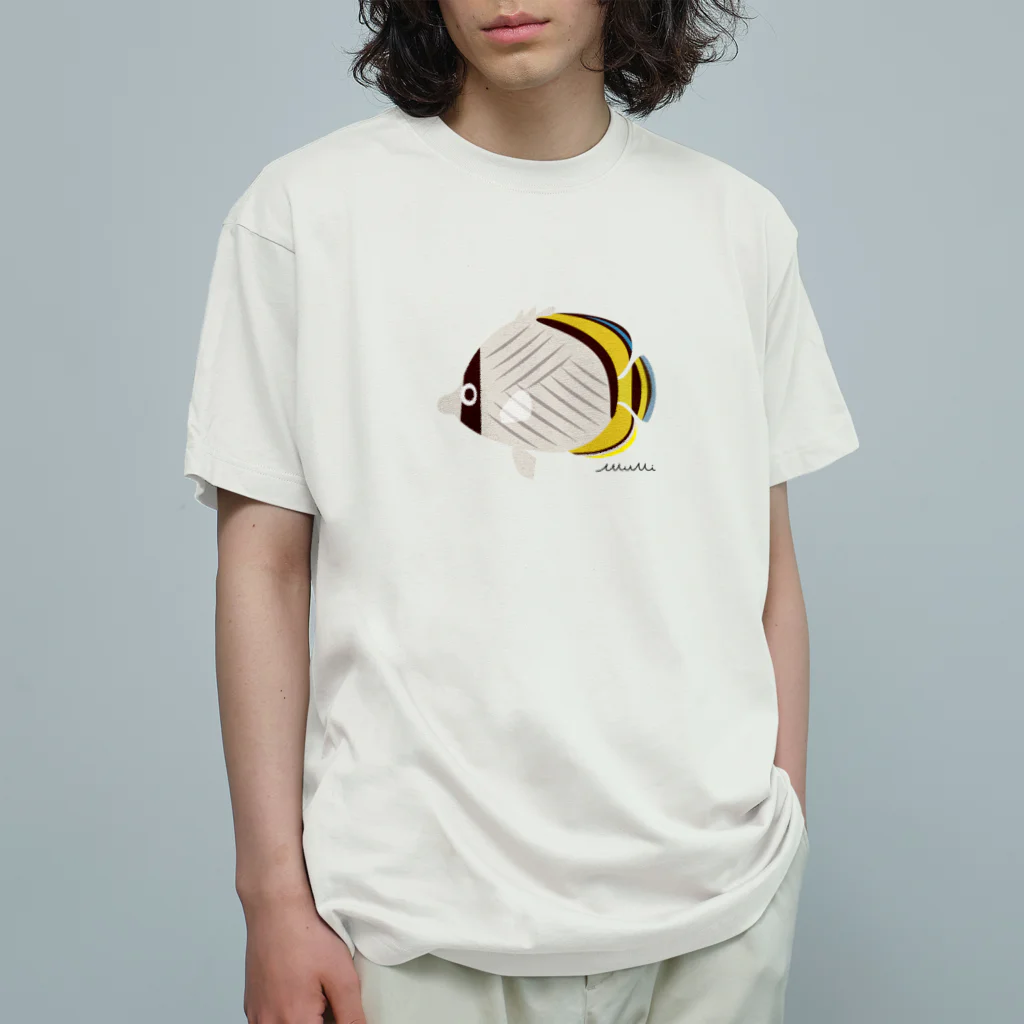 Astrio SUZURI店のフライチョウチョウウオちゃん Organic Cotton T-Shirt