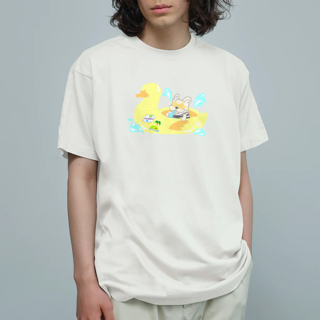nicoroのフレンチブルドッグ〜あひるボート〜 Organic Cotton T-Shirt