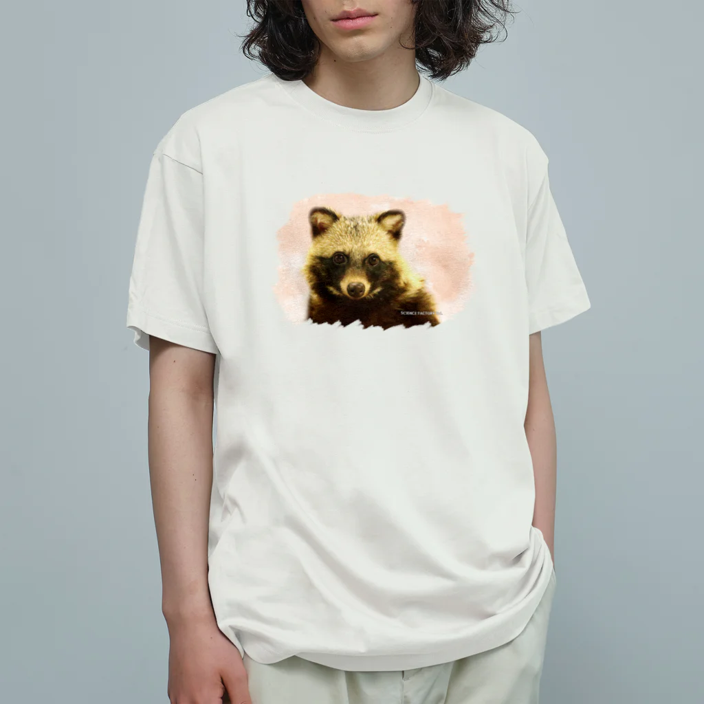 有限会社サイエンスファクトリーのたぬきのリンク　ピンク Organic Cotton T-Shirt