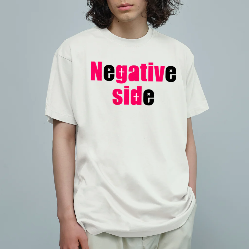 Negative sideのNegative side オーガニックコットンTシャツ