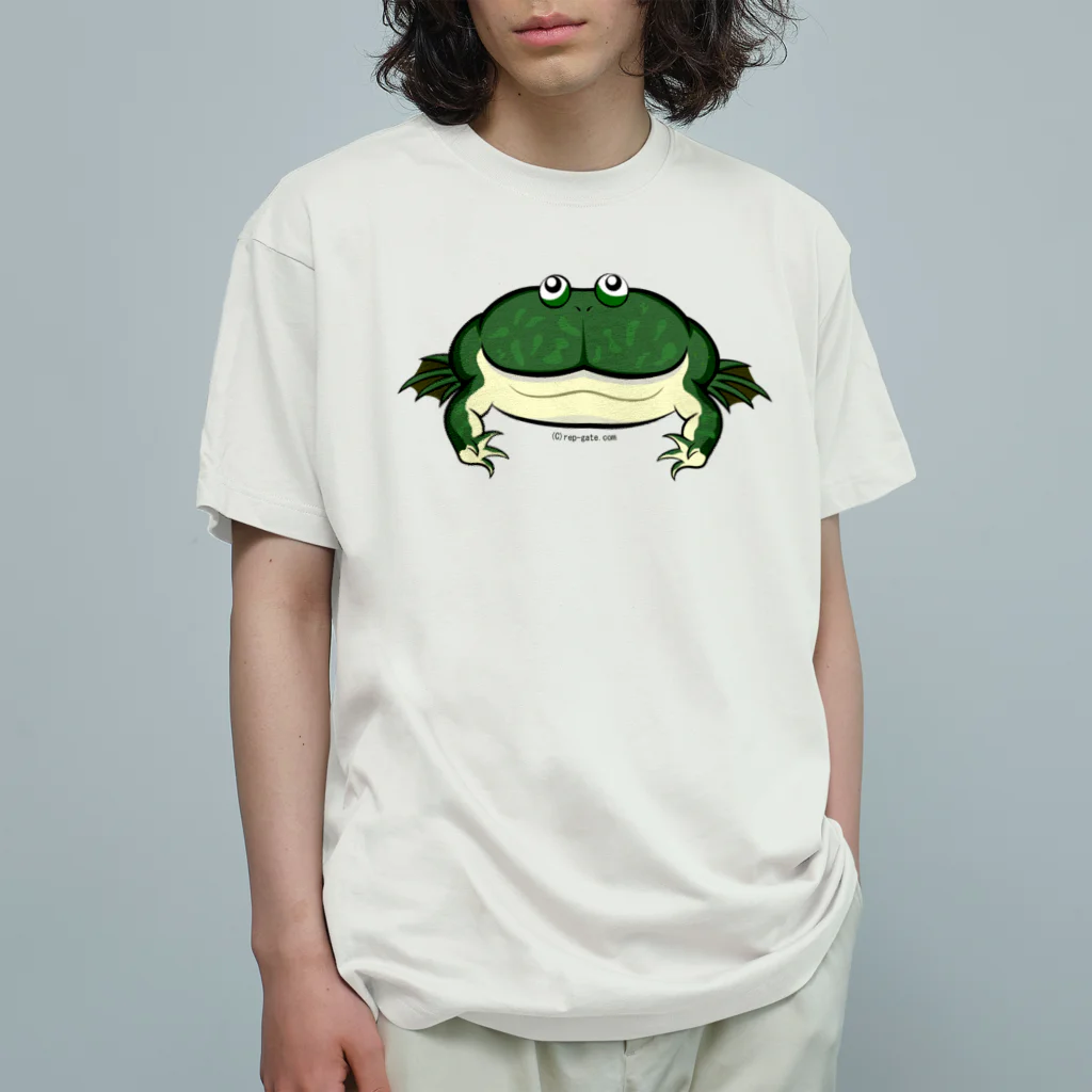 もむのふの爬虫類グッズやさんのバジェットガエル オーガニックコットンTシャツ