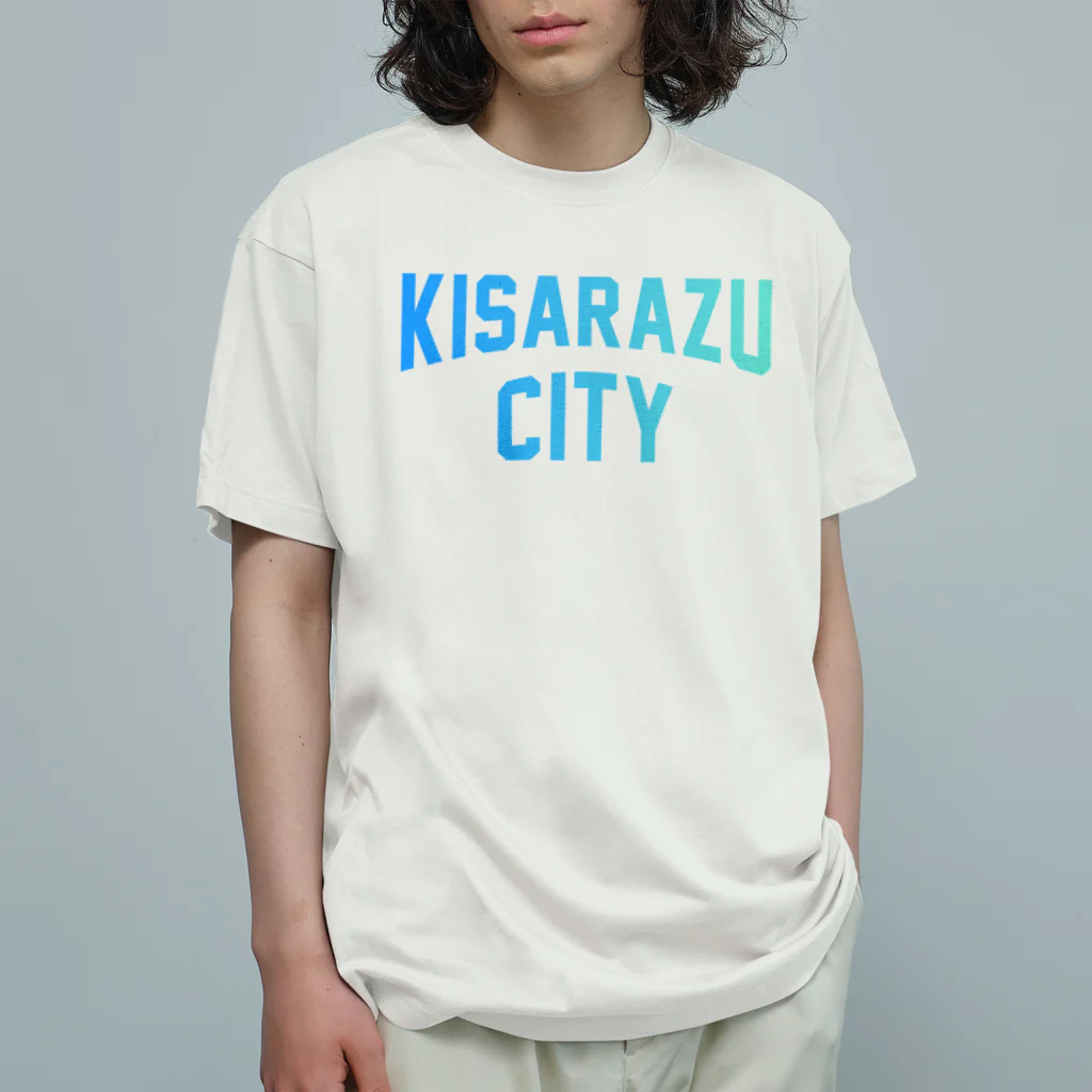 JIMOTOE Wear Local Japanの木更津市 KISARAZU CITY ロゴブルー Organic Cotton T-Shirt