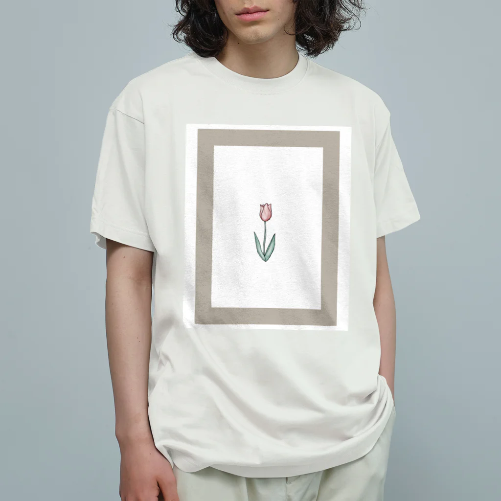 肉だんごのチューリップ グレージュ Organic Cotton T-Shirt