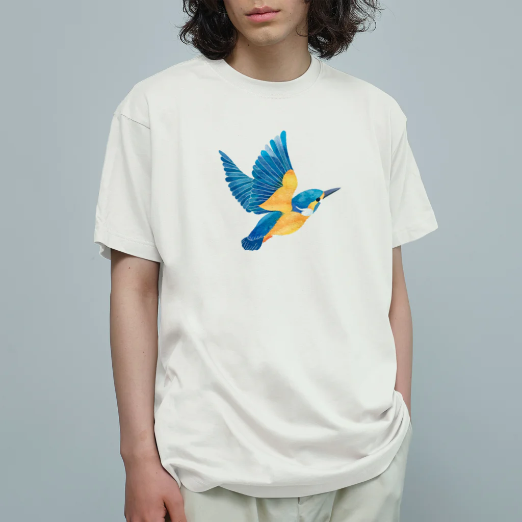 ヒフミヨイのカワセミ オーガニックコットンTシャツ