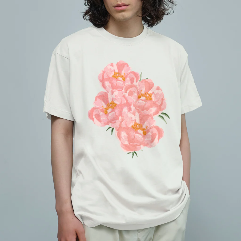 Katie（カチエ）のシャクヤクの花束 オーガニックコットンTシャツ