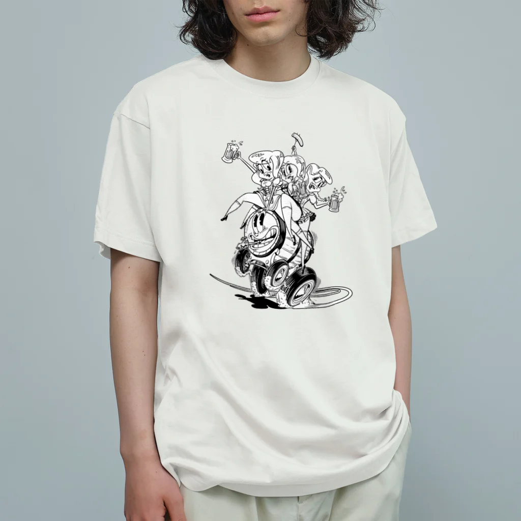 nidan-illustrationの"WHITE MUSTACHE CLUB"(タイトルなし) Organic Cotton T-Shirt