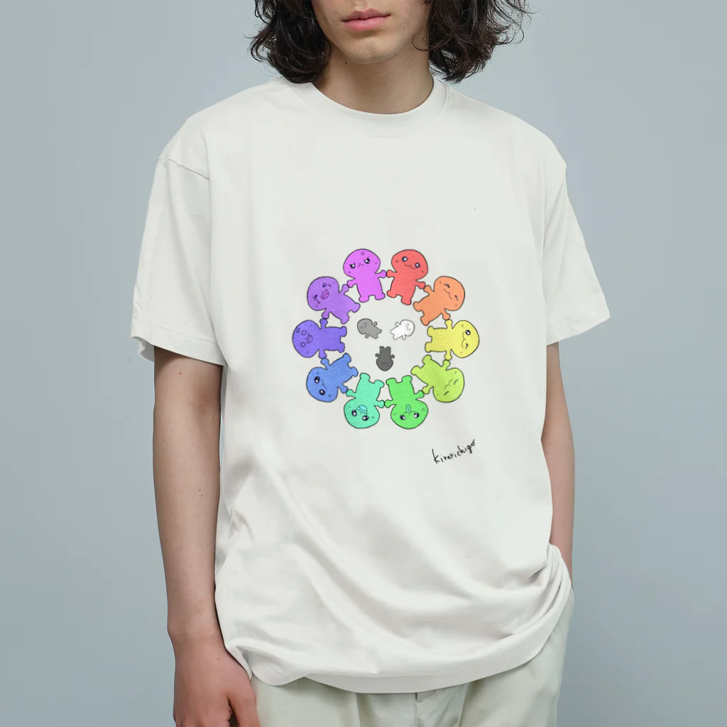 ねこミミ　nekomimiのぺんぺんくん、大集合！ Organic Cotton T-Shirt