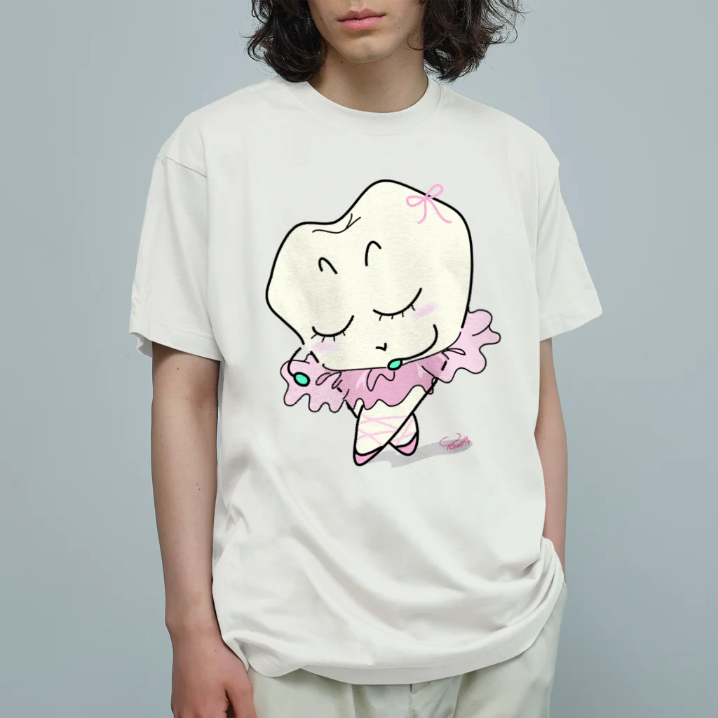ハイジなわた歯 by Yamie Artのハイジーナちゃん オーガニックコットンTシャツ