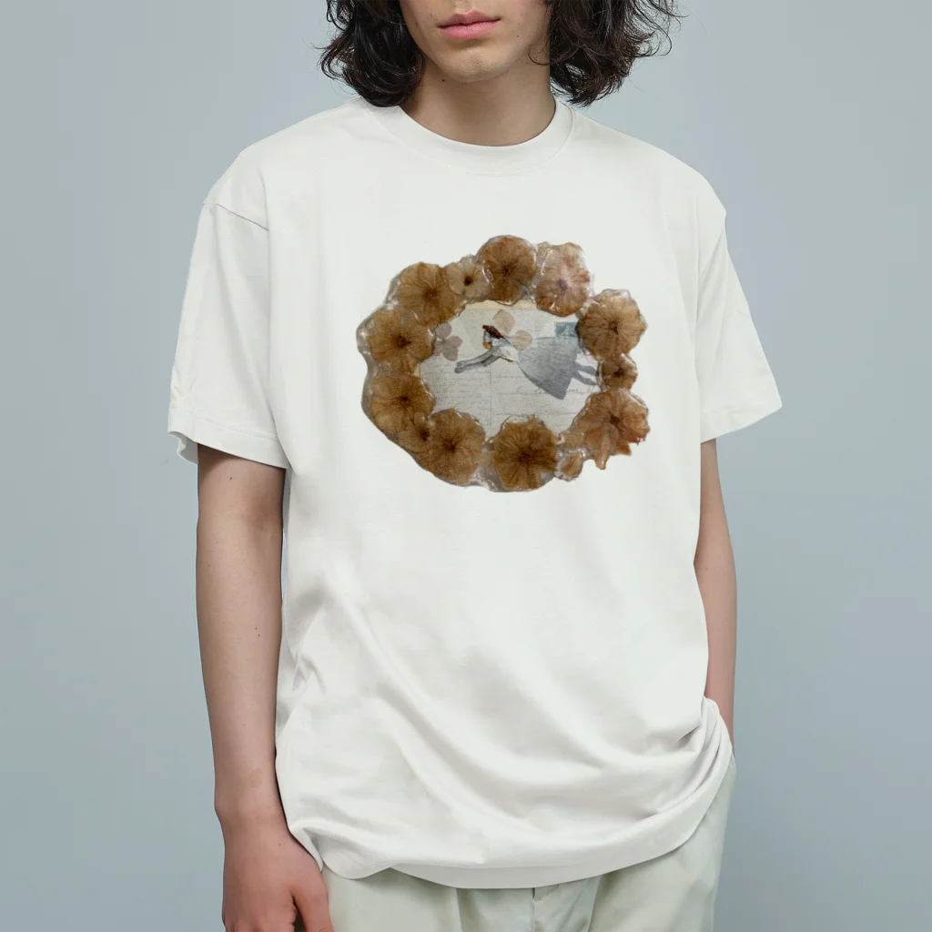 Fée de la forêtの妖精の花冠 オーガニックコットンTシャツ