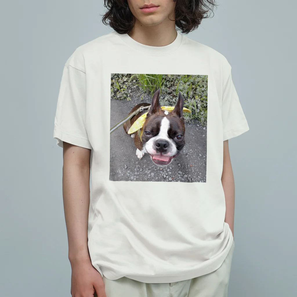 Laikathebostonterrierのおさんぽライカ2 Organic Cotton T-Shirt