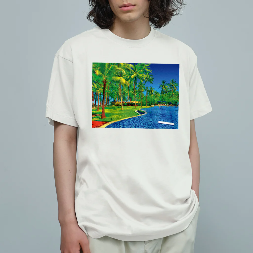 GALLERY misutawoのタイのリゾートプール Organic Cotton T-Shirt