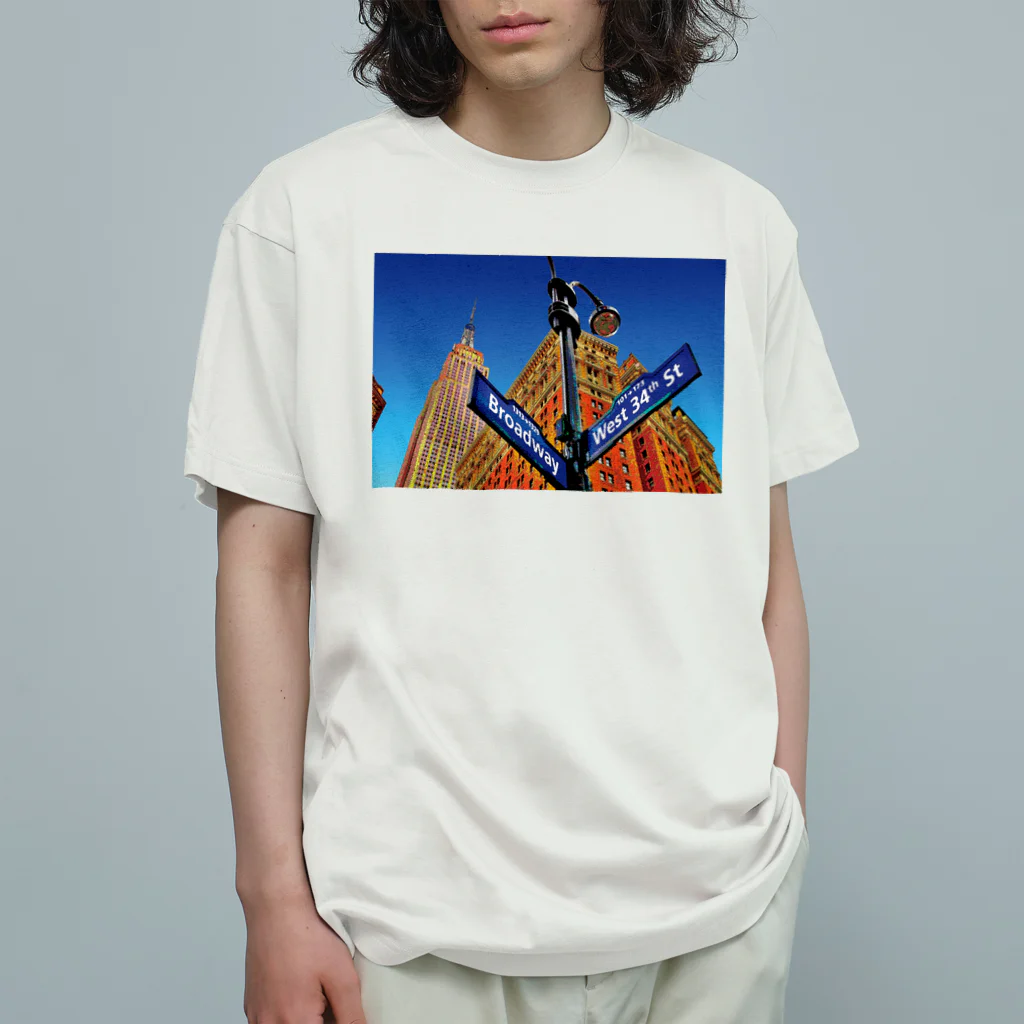 GALLERY misutawoのニューヨーク34thストリート オーガニックコットンTシャツ